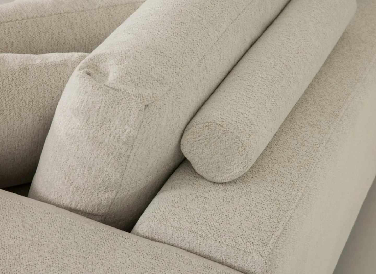 Hoeksalon Celaya 298x223cm - stof - ecru- Hoeksalons