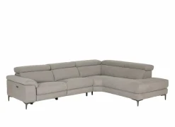 Hoeksalon Cell 295x232cm - stof - grijs met relax- Hoeksalons