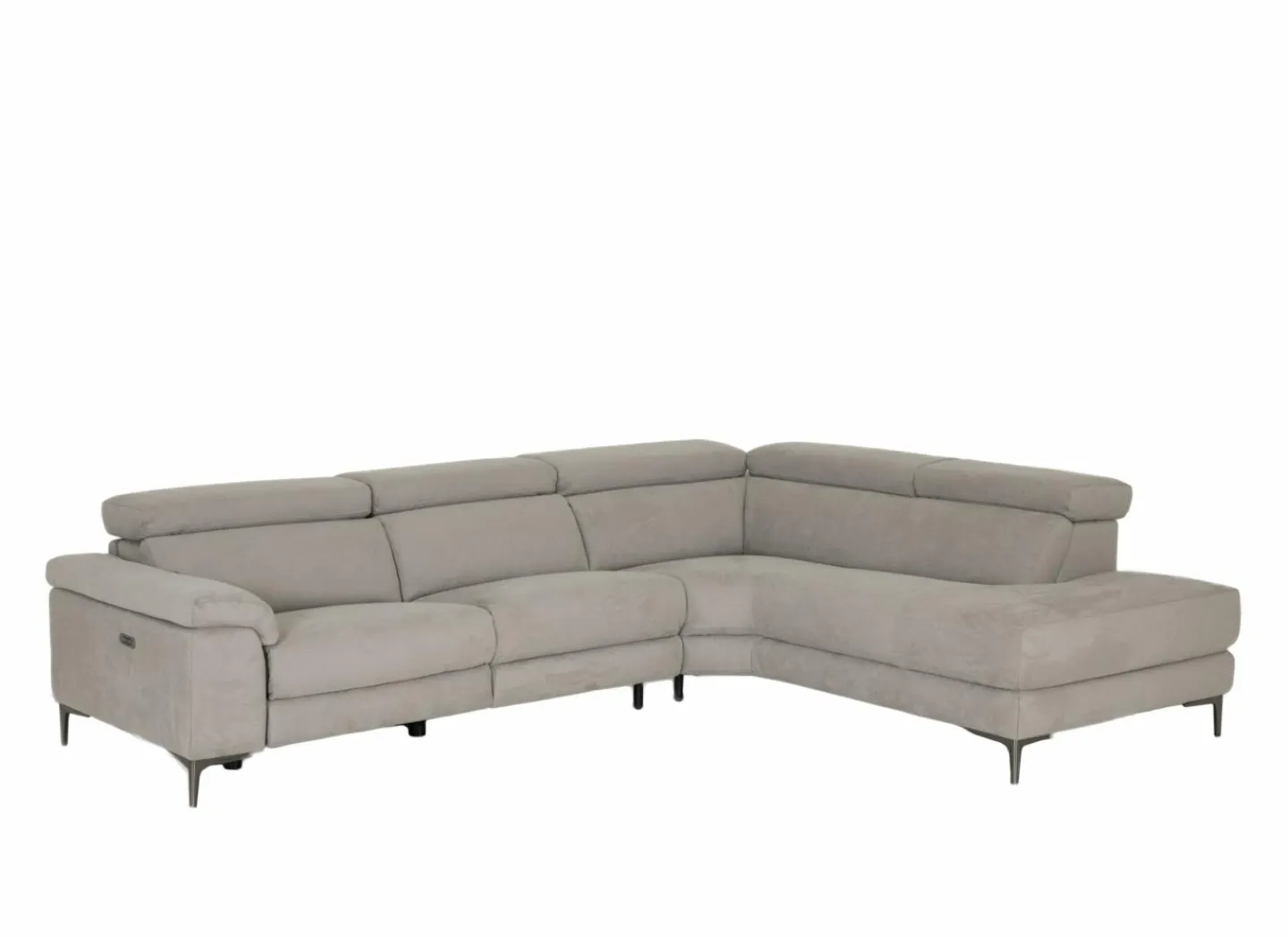 Hoeksalon Cell 295x232cm - stof - grijs met relax- Hoeksalons