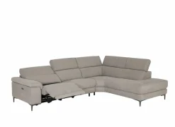 Hoeksalon Cell 295x232cm - stof - grijs met relax- Hoeksalons