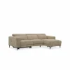 Hoeksalons|Hoeksalon Cine 277x168cm - stof - taupe met relax