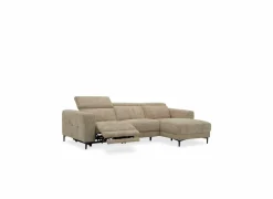 Hoeksalons|Hoeksalon Cine 277x168cm - stof - taupe met relax