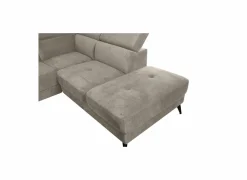 Hoeksalons|Hoeksalon Condor 283x89cm - stof - champagne