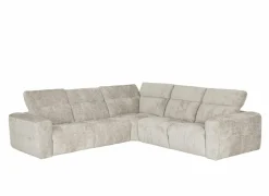 Hoeksalons|Hoeksalon Crow 301x301cm - stof - turtledove met 2 elektrische relaxen