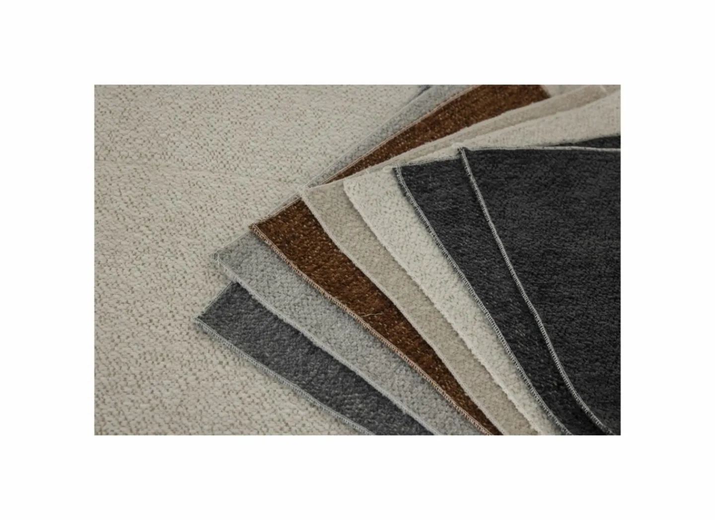 Hoeksalon Daegu 334x238cm - stof - ecru- Hoeksalons