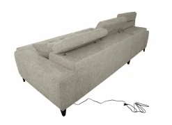Hoeksalon Dragor 296x179cm - stof - grijs met bedfunctie- Hoeksalons