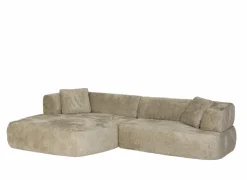 Hoeksalon Eder 310x190cm - stof - taupe- Hoeksalons