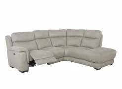 Hoeksalon Elton 250x215cm - stof - dove grey met relax & harde zit- Hoeksalons