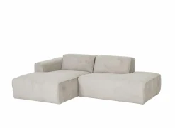 Hoeksalon Enjoy 229x161 - stof - beige- Hoeksalons