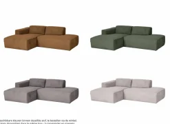 Hoeksalon Enjoy 229x161 - stof - beige- Hoeksalons