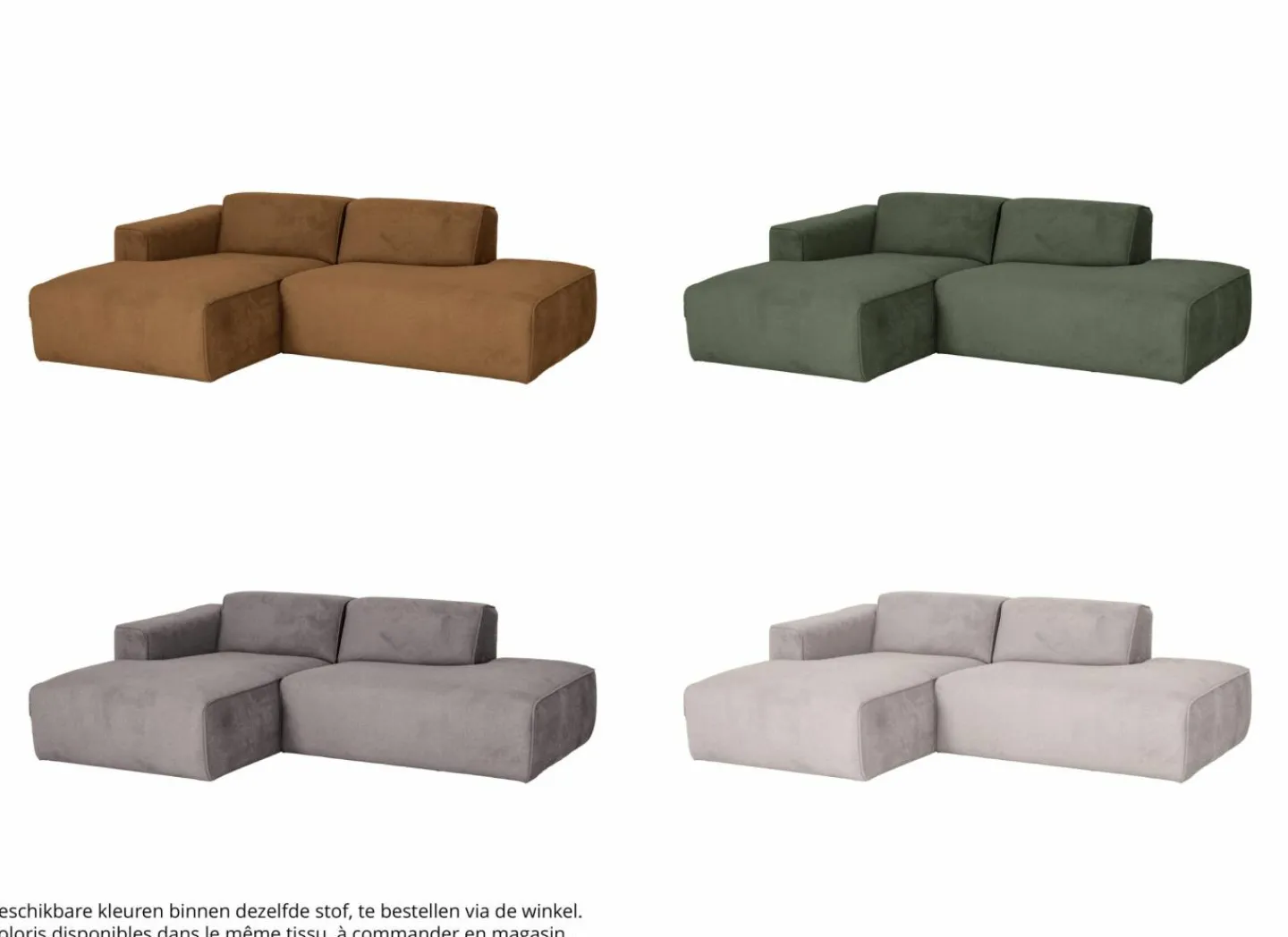 Hoeksalon Enjoy 229x161 - stof - beige- Hoeksalons