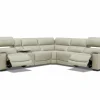 Hoeksalon Era 320x287cm - leder - beige met relax & zero-wall functie & opbergruimte- Hoeksalons