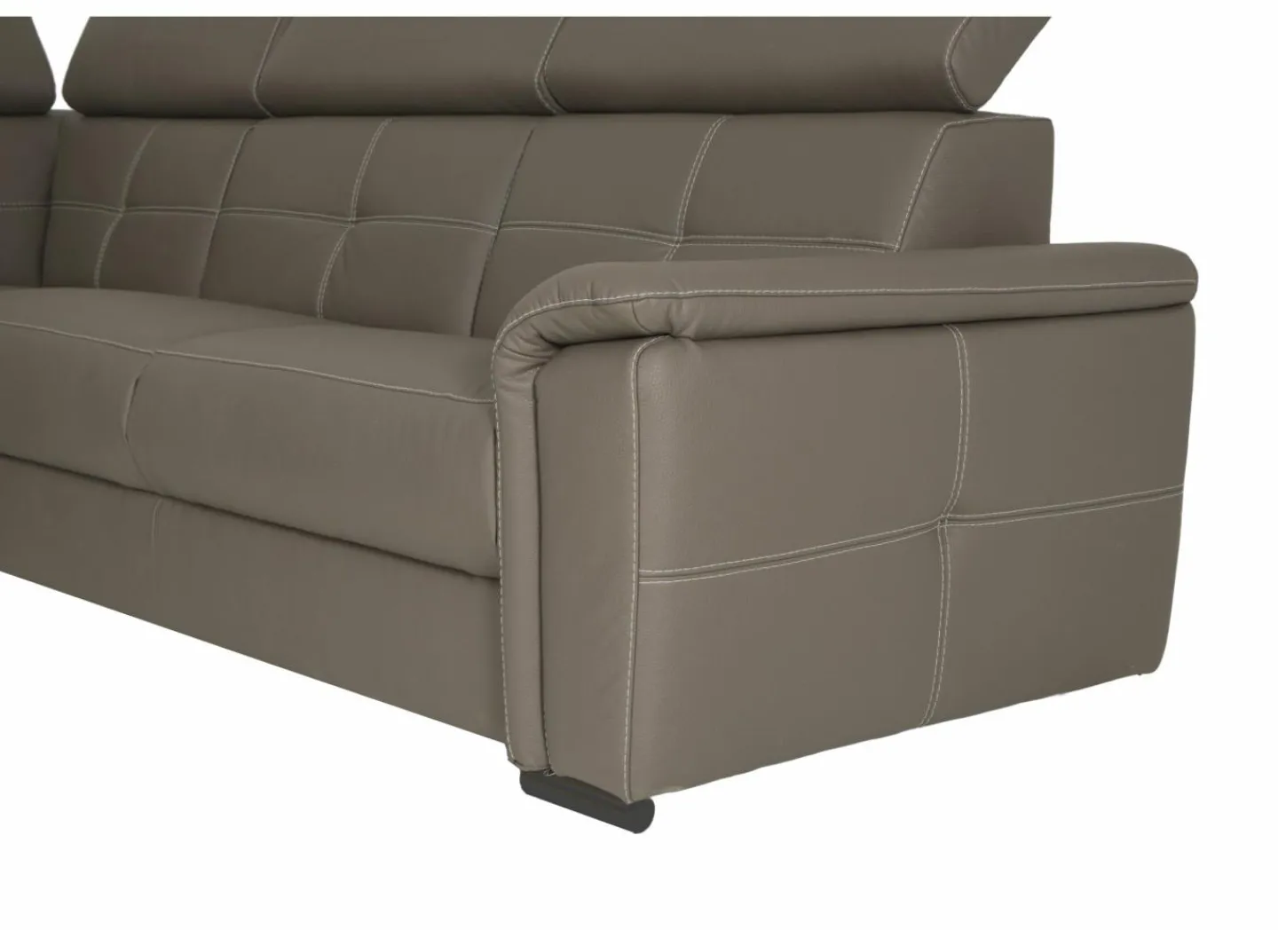 Hoeksalon Erba 376x291cm - stof - donkergrijs met relax- Hoeksalons