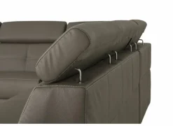 Hoeksalon Erba 376x291cm - stof - donkergrijs met relax- Hoeksalons