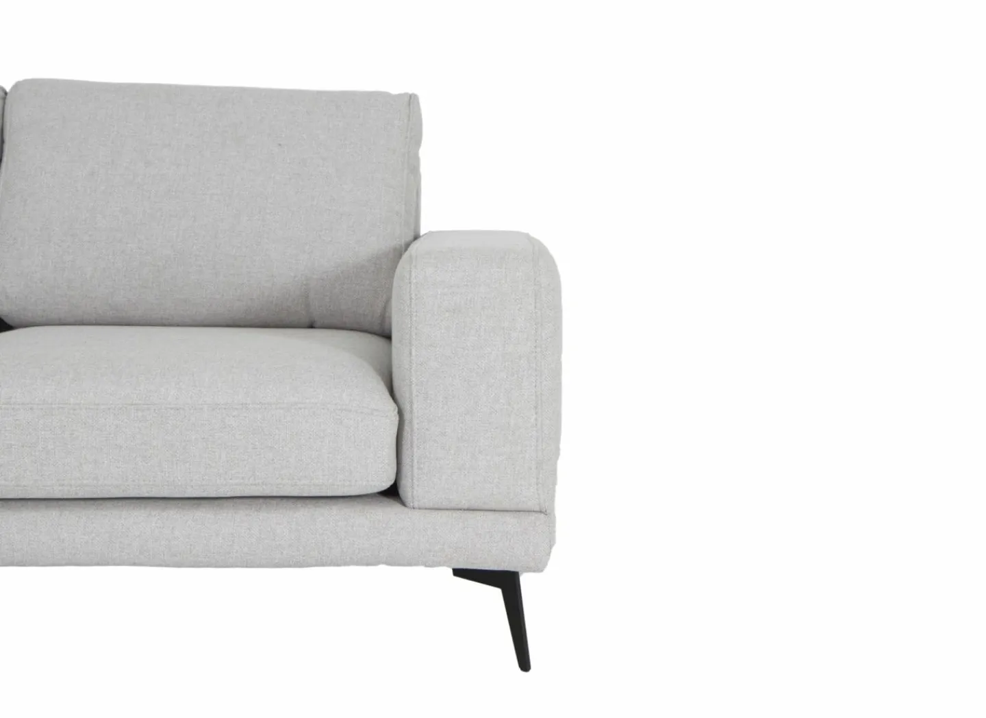 Hoeksalon Eston 284x219cm - stof - lichtgrijs- Hoeksalons