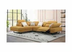 Hoeksalons|Hoeksalon Exeter 299x240cm - stof - chacha geel met relax