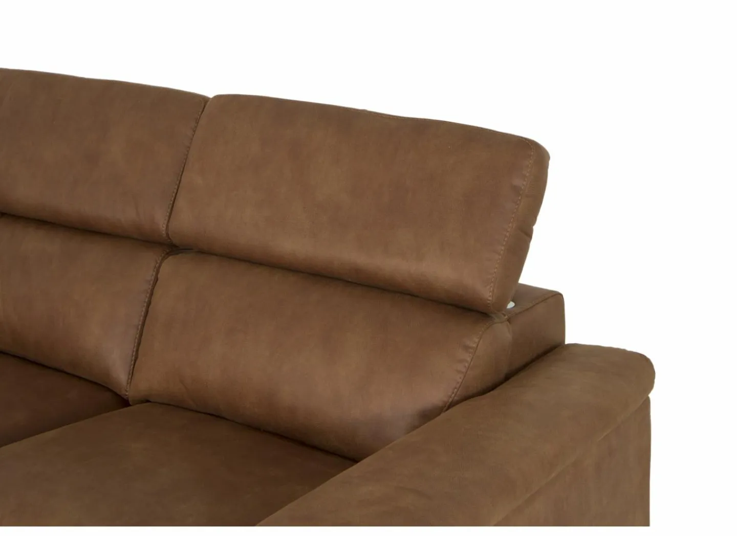 Hoeksalon Fall 213x271cm - stof - cognac met relax- Hoeksalons