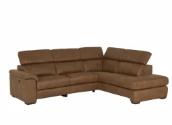 Hoeksalons|Hoeksalon Fall 271x213cm - stof -  cognac met relax
