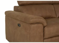 Hoeksalons|Hoeksalon Fall 271x213cm - stof -  cognac met relax