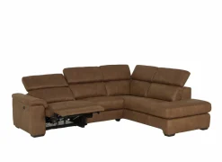 Hoeksalons|Hoeksalon Fall 271x213cm - stof -  cognac met relax