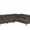 Hoeksalon Flow 287x238cm - stof - grijs met relax- Hoeksalons