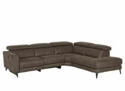 Hoeksalon Flow 287x238cm - stof - grijs met relax- Hoeksalons
