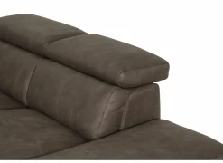 Hoeksalon Flow 287x238cm - stof - grijs met relax- Hoeksalons