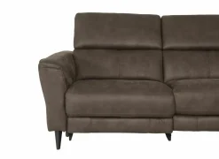 Hoeksalon Flow 287x238cm - stof - grijs met relax- Hoeksalons