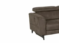 Hoeksalon Flow 287x238cm - stof - grijs met relax- Hoeksalons