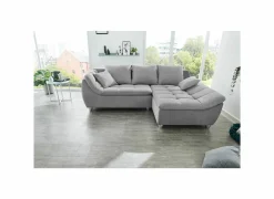 Hoeksalon Genua 250x179cm - stof - grijs- Hoeksalons