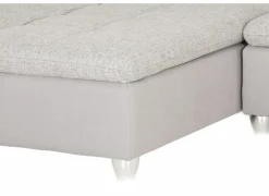 Hoeksalon Genua 250x179cm - stof - grijs- Hoeksalons