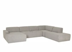 Hoeksalon Ibero  374x283cm - stof - grijs- Hoeksalons