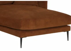 Hoeksalons|Hoeksalon Indigo 278x155cm - stof - bruin