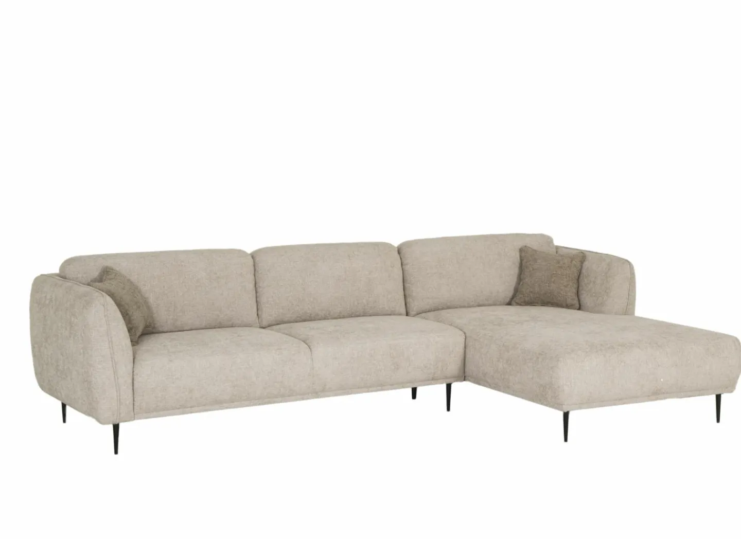 Hoeksalon Kelmis 323x178cm - stof - beige- Hoeksalons