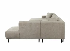 Hoeksalons|Hoeksalon Kent 390x230cm - stof - grijs