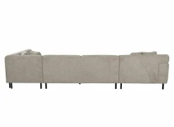 Hoeksalons|Hoeksalon Kent 390x230cm - stof - grijs