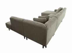 Hoeksalons|Hoeksalon Kent 390x230cm - stof - grijs