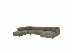 Hoeksalon Konstantinopol 398x217cm - stof - taupe- Hoeksalons