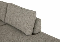 Hoeksalon Lamar 257x223cm - stof - lichtbruin- Hoeksalons