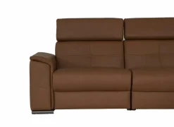 Hoeksalons|Hoeksalon Lana 289x227cm - leder - bruin met relax