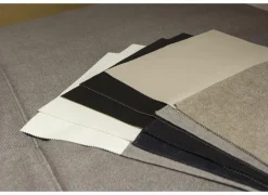 Hoeksalon Laredo 322x190cm - lederlook & stof - zwart met LED-verlichting- Hoeksalons