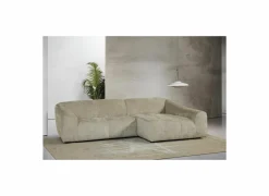 Hoeksalon Lex 284x159cm - stof - greige- Hoeksalons