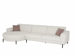 Hoeksalons|Hoeksalon Liva 325x161cm - stof - wit
