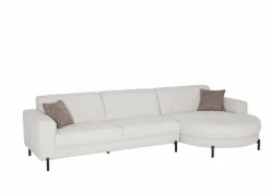 Hoeksalons|Hoeksalon Liva 325x161cm - stof - wit
