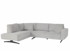 Hoeksalons|Hoeksalon Maltese  276x215cm - stof - lichtgrijs