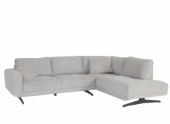 Hoeksalons|Hoeksalon Maltese 276x215cm - stof - lichtgrijs
