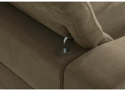 Hoeksalon Mana 272x174cm - stof - cognac met relax- Hoeksalons