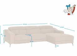 Hoeksalons|Hoeksalon Mana 272x174cm - stof - cognac