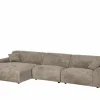 Hoeksalon Massa 354x168cm - stof - taupe- Hoeksalons