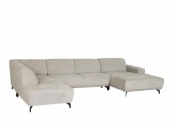 Hoeksalons|Hoeksalon Mats 372x227cm - stof - lichtgrijs